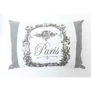 Paris Cushion pillow vintage retro print home decor cottagecore provance accent